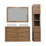 MD9354R Slim Hanging Solid Wood Column Cabinet | 1 Door