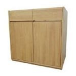 MD9357 Solid Wood Kitchen Counter Base (No Top) | 2 Drawers & 2 Doors (90cm)