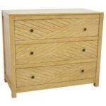 MD9608 Premium Solid Wood Chest of Drawers | 3 Spacious Drawers