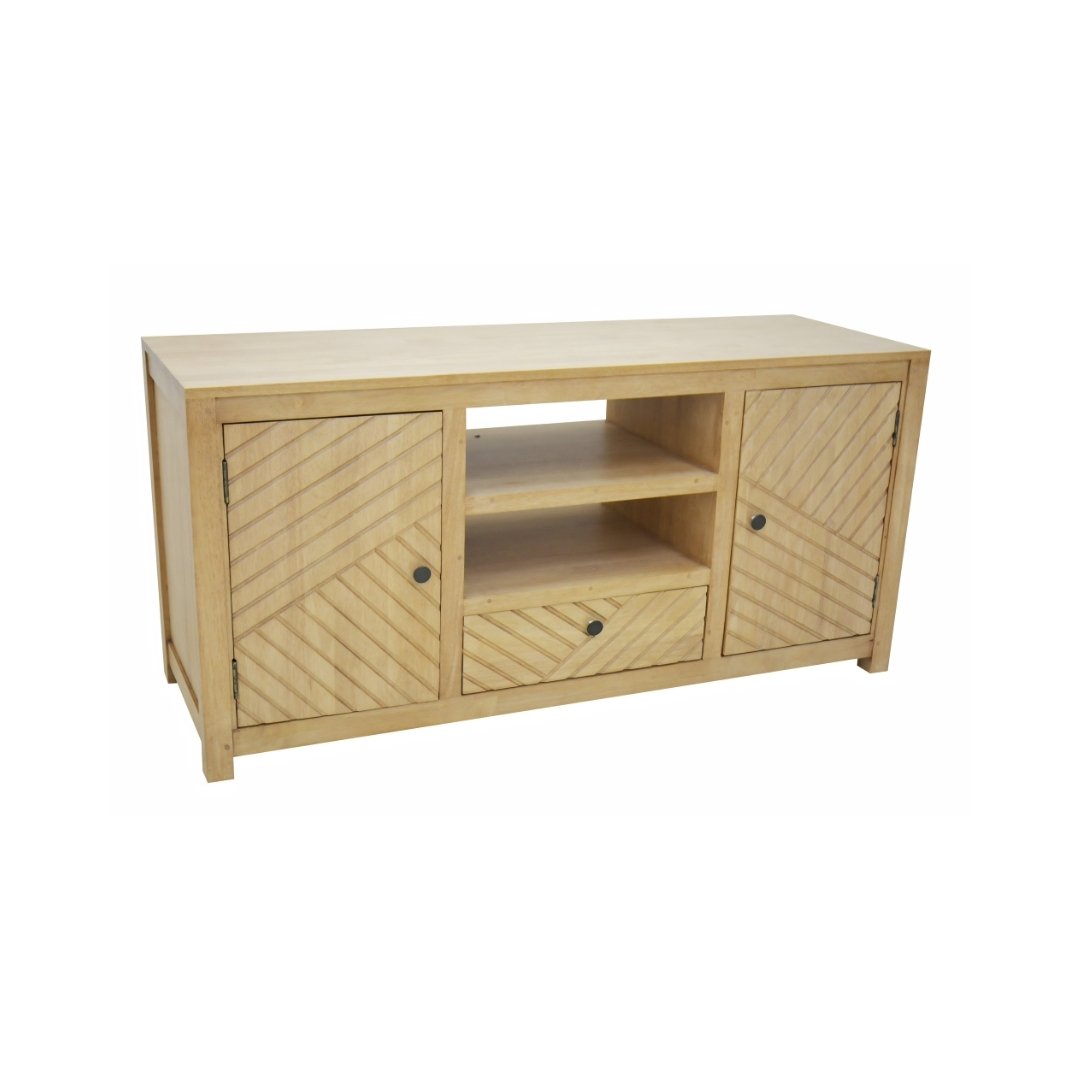MD9609 Premium Solid Wood TV Stand | 2 Doors & 1 Drawer