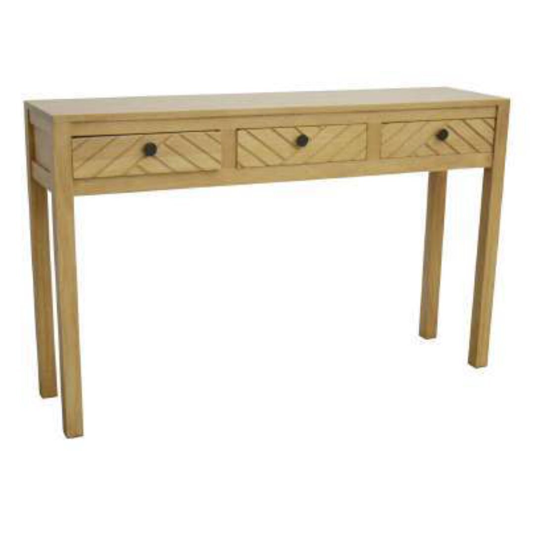 MD9626-3 Solid Wood Console Table with 3 Drawers