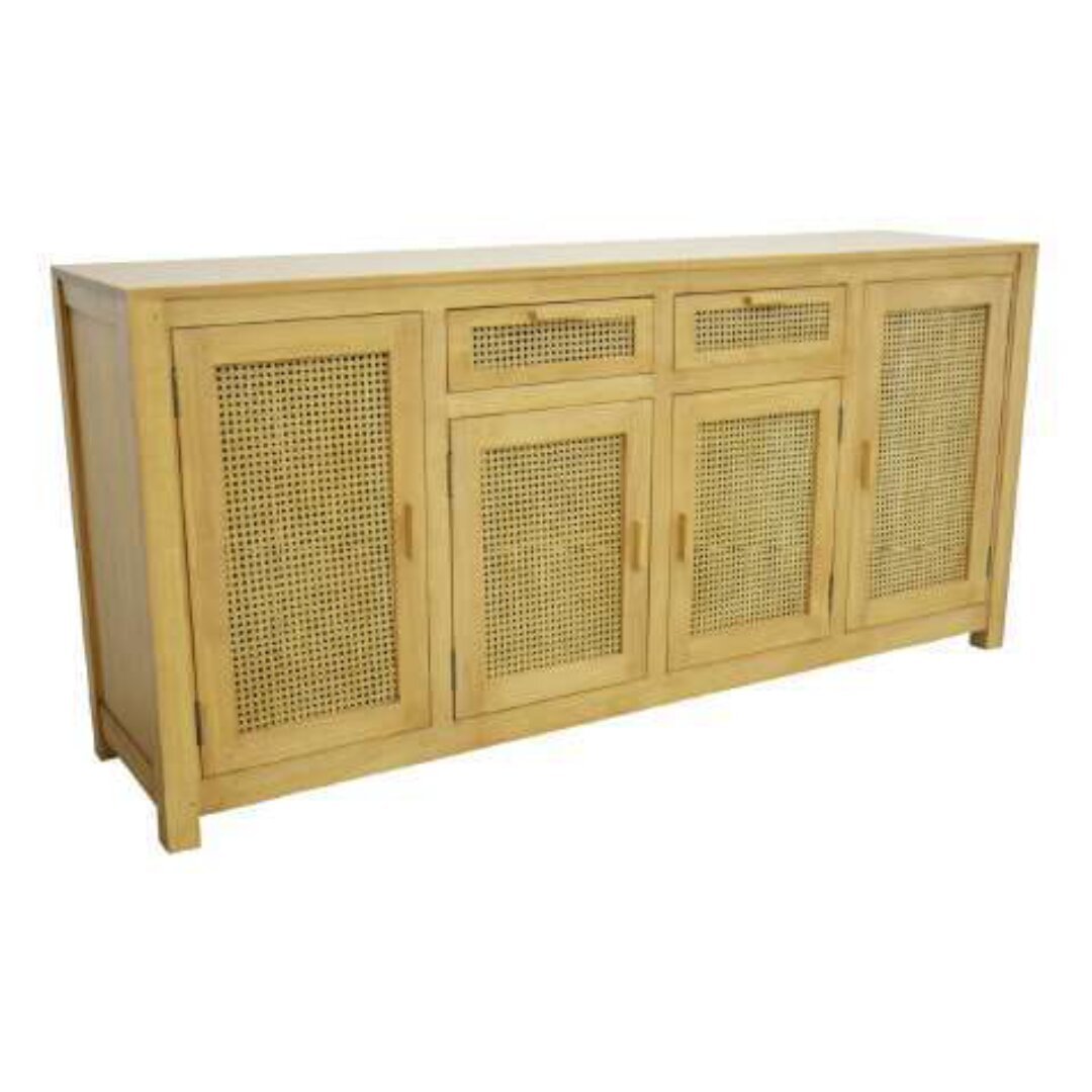 MD9704 Solid Wood Sideboard with 4 Doors & 2 Drawers