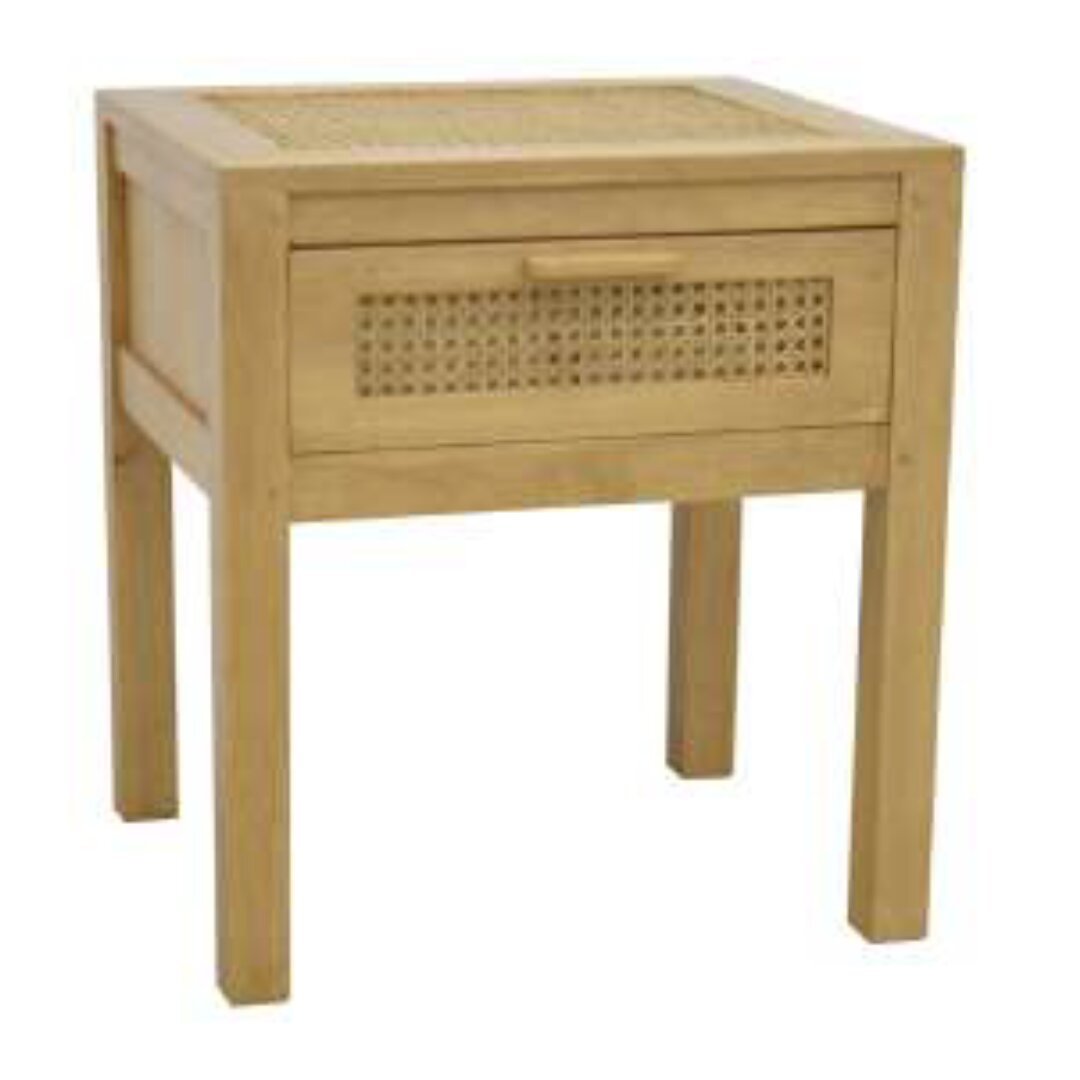 MD9706 Solid Wood Bedside Table with 1 Drawer