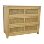 MD9708 Solid Wood Chest of 3 Drawers, Modern Bedroom Dresser