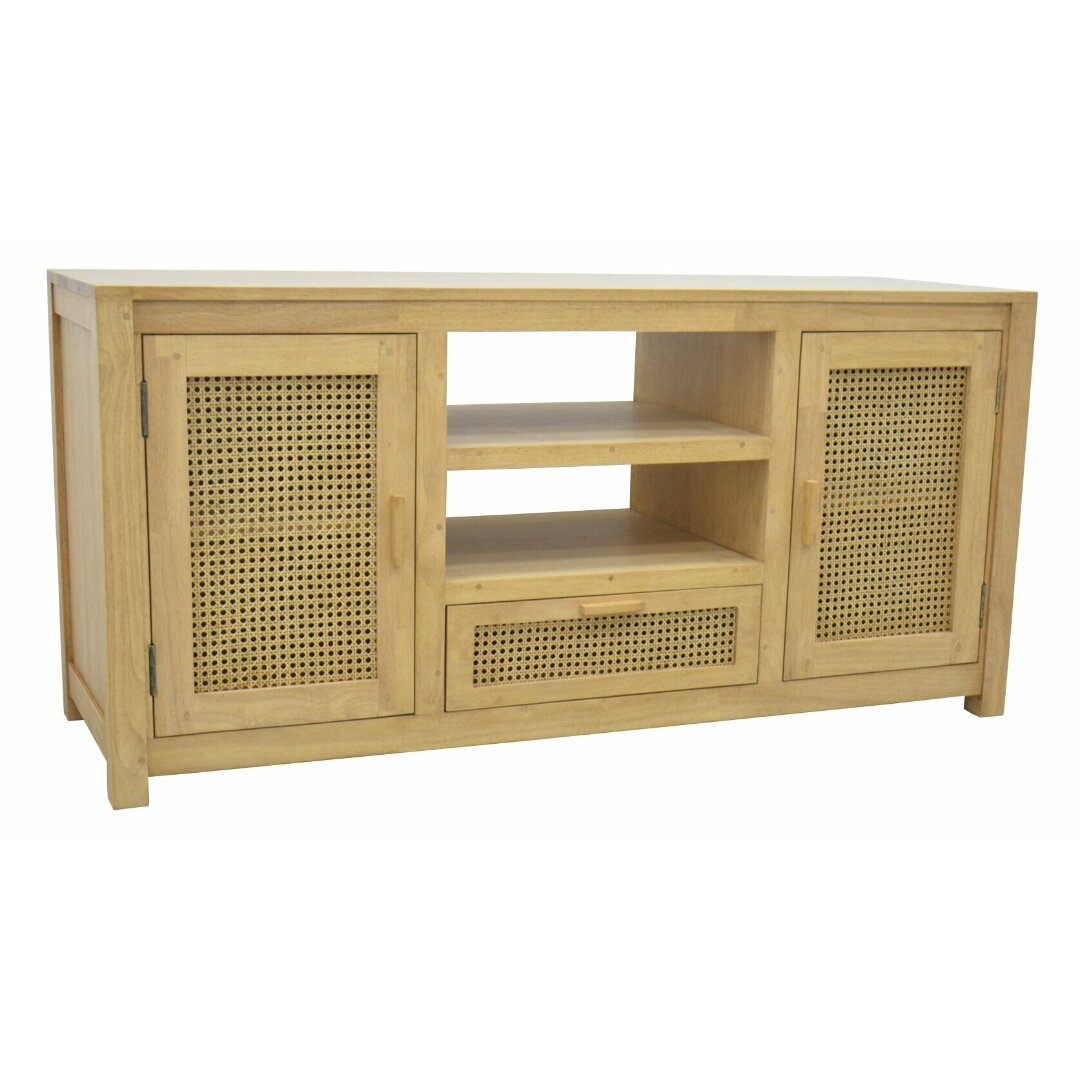MD9709 Premium Solid Wood TV Stand 2 Doors 1 Drawer