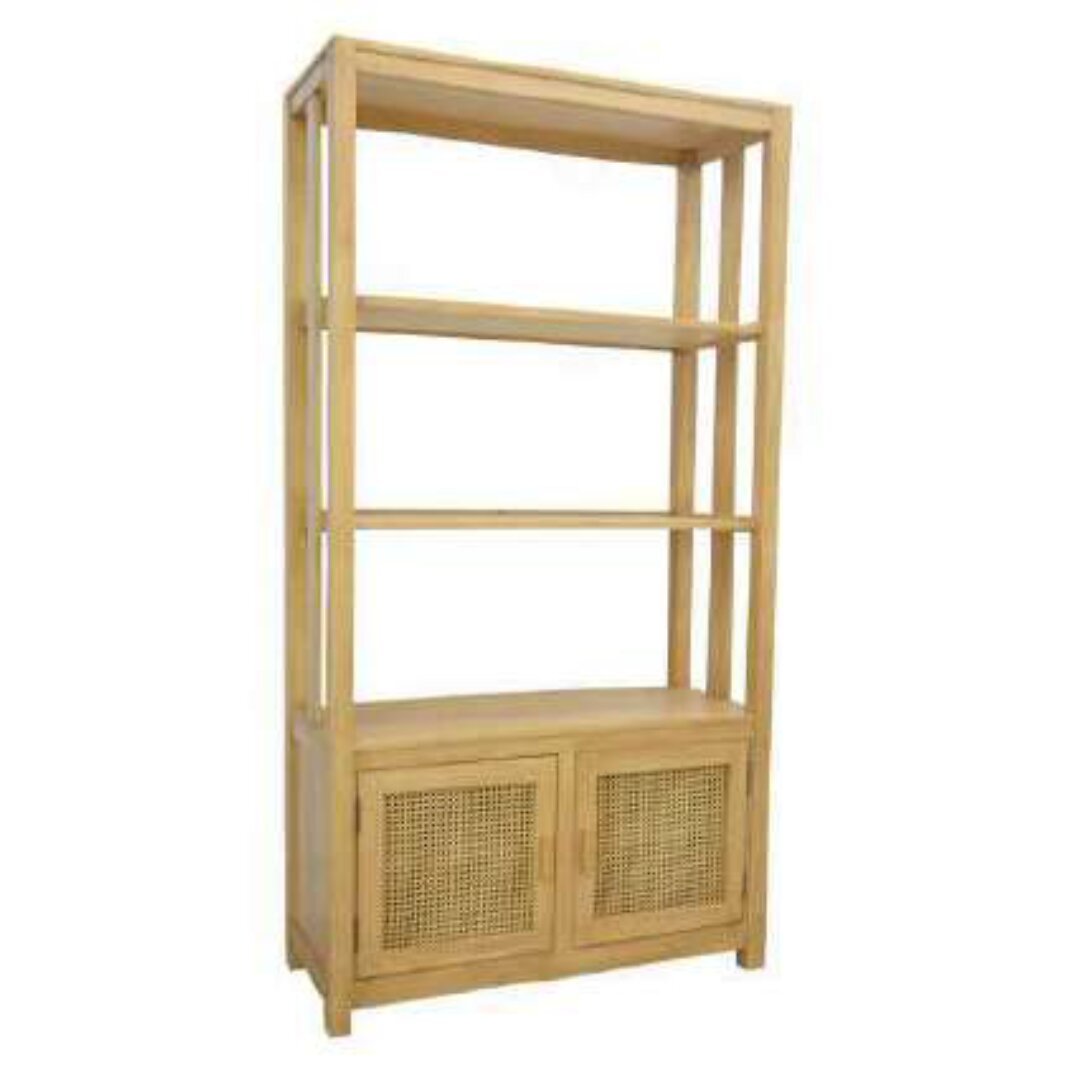 MD9715 Solid Wood Bookshelf with 2 Drawers
