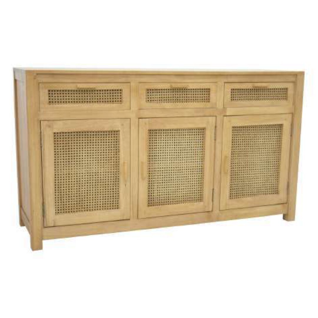 MD9717 Solid Wood Sideboard with 3 Doors & 3 Drawers