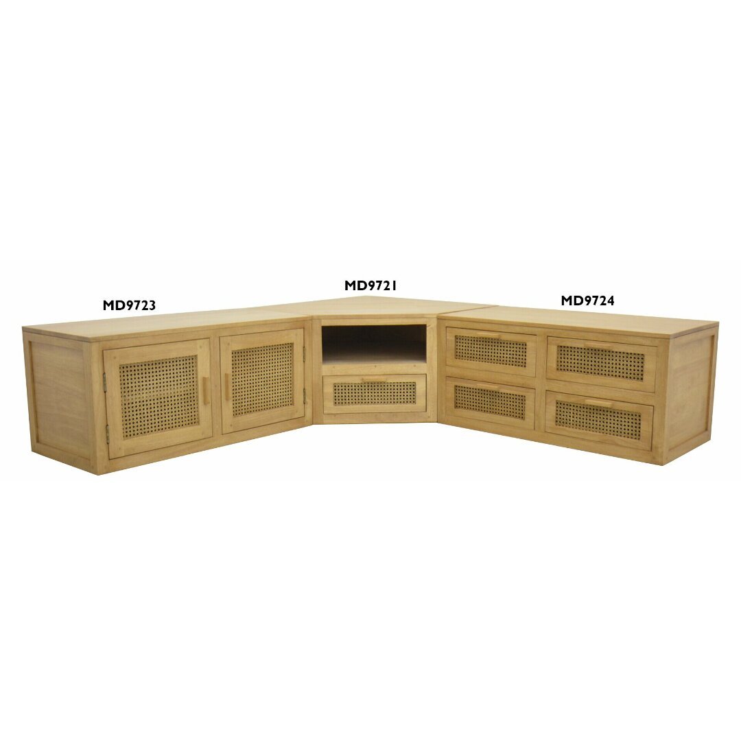 MD9723 TV Furniture 2 Drawers Real Wood, view 2