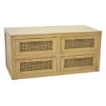 MD9724 Solid Wood TV Stand with 4 Drawers
