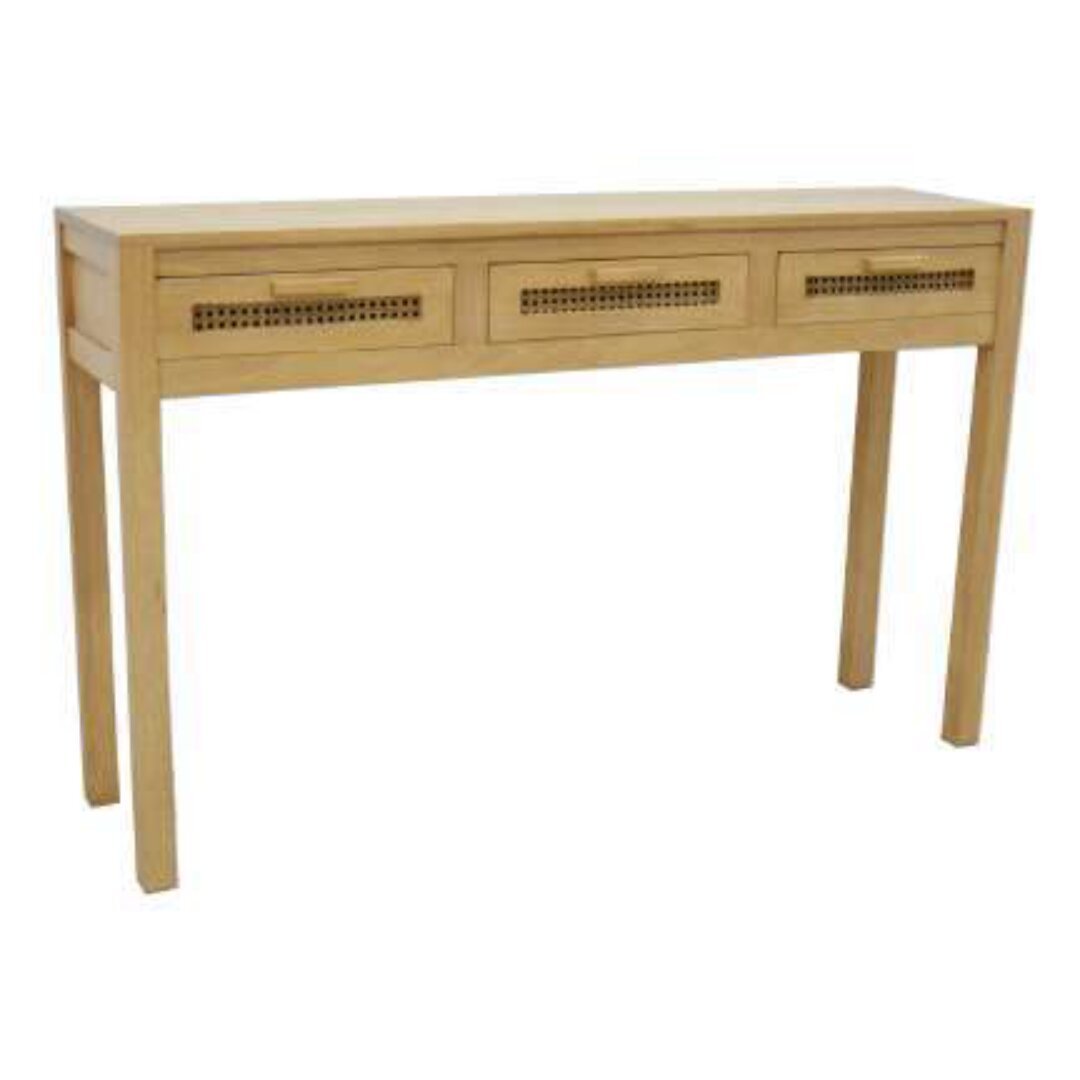 MD9726-3 Solid Wood Console Table with 3 Drawers