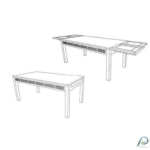 MD9727-1KD Solid Wood Extendable Dining Table