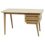 MD9755KD Solid Wood Desk with 2 Drawers, Spacious Home Office Workstation