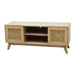MD9763KD Premium Solid Wood TV Cabinet 2 Doors Knock Down Feet