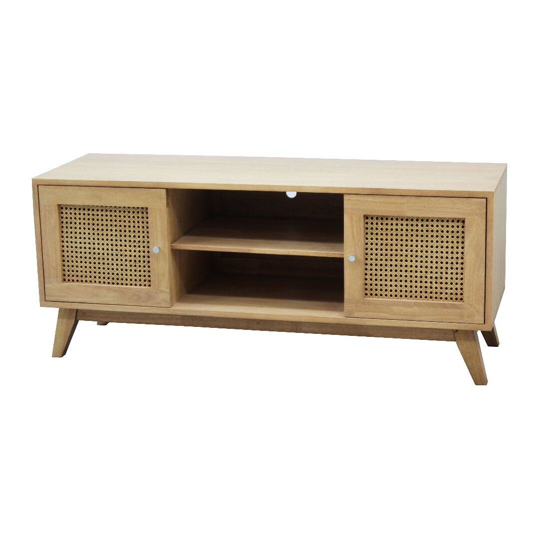 MD9763KD Premium Solid Wood TV Cabinet 2 Doors Knock Down Feet