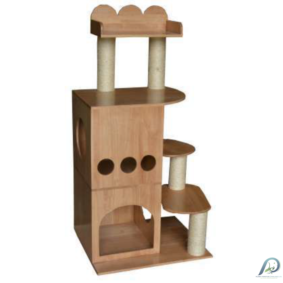 MDS3818 Wooden Cat Condo (Real Wood Cat Condo)